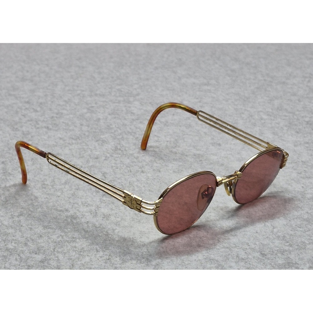 Jean Paul Gaultier Vintage Sunglasses 57-5107 Oval Steampunk Gold Wire 140 Japan